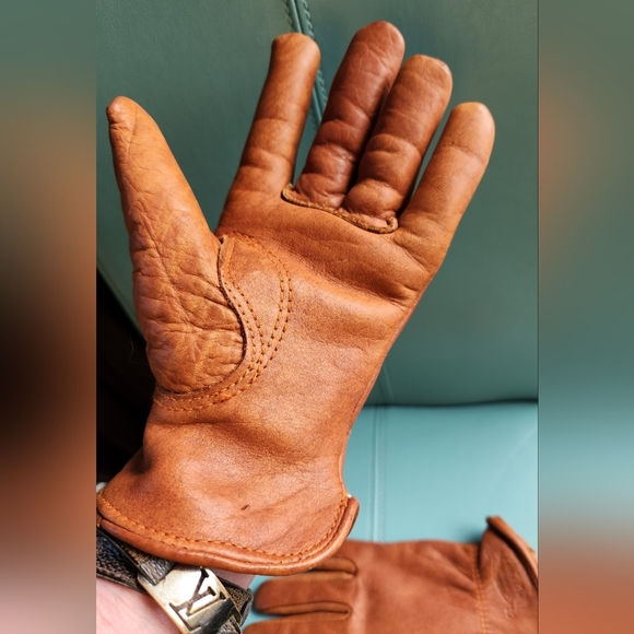CABELA'S Loved Ranch Work Thinsulate Insulation Lined Golden Leather Gloves S - Picture 3 of 16